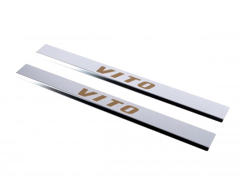 Накладки на пороги Carmos (2 шт, сталь) для Mercedes Vito W639 2004-2015 - 50628-11