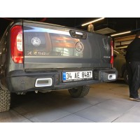 Задний диффузор (черный матовый) для Mercedes X class 2017-2020 гг