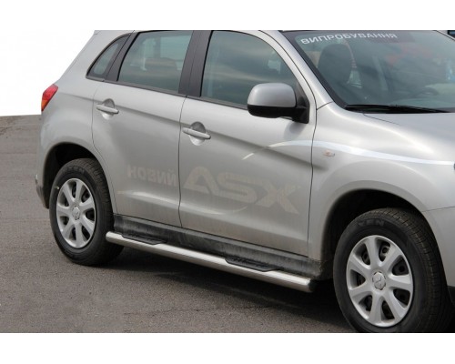 Бічні труби BB002 (2 шт., нерж.) для Mitsubishi ASX 2010+/2016+