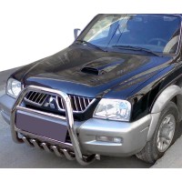 Кенгурятник QT007 (нерж.) для Mitsubishi L200 1996-2006
