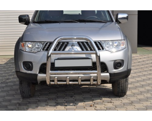 Кенгурятник QT007 (нерж.) для Mitsubishi L200 2006-2015