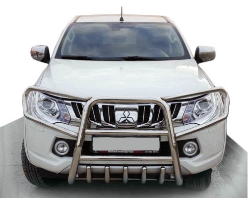 Кенгурятник QT019 (нерж) для Mitsubishi L200 2015+