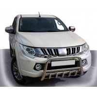 Кенгурятник WT003 (нерж) для Mitsubishi L200 2015+