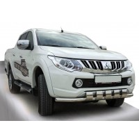 Передній захист ST015 (нерж) для Mitsubishi L200 2015+