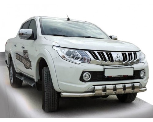 Передній захист ST015 (нерж) для Mitsubishi L200 2015+