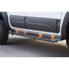 Боковые пороги Dakar V1 с LED (2019-2025, 2 шт, металл) для Mitsubishi L200