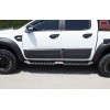 Боковые пороги Dakar V2 без LED (2015-2019, 2 шт, металл) для Mitsubishi L200
