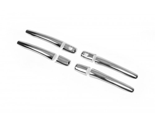 Накладки на ручки (4 шт) OmsaLine - Італійська нержавіюча сталь для Mitsubishi Lancer 9 2004-2008 - 48663-11
