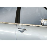 Наружная окантовка стекол (4 шт, нерж) OmsaLine - Итальянская нержавейка для Mitsubishi Lancer 9 2004-2008