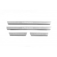 Накладки на пороги Carmos V3 (4 шт, нерж.) для Mitsubishi Lancer 9 2004-2008 гг