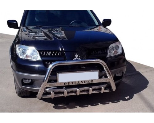 Кенгурятник WT003 (нерж.) для Mitsubishi Outlander 2001-2006