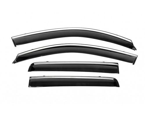 Ветровики с хромом Niken Luxury (4 шт) для Mitsubishi Outlander 2006-2012 гг