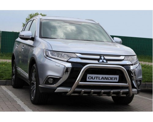 Кенгурятник WT003 (нерж.) для Mitsubishi Outlander 2012-2021