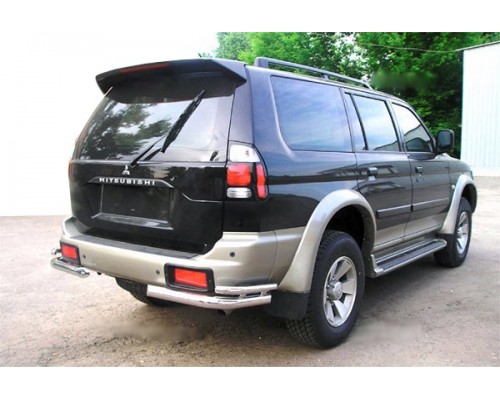 Задні подвійні куточки (2 шт, нерж) для Mitsubishi Pajero Sport 1996-2007