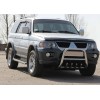 Кенгурятник QT006 (нерж) для Mitsubishi Pajero Sport 1996-2007