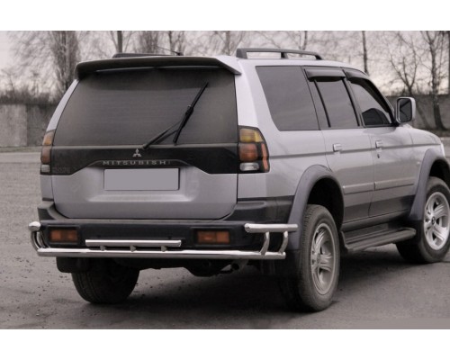 Задній захист AK005-2 (нерж) для Mitsubishi Pajero Sport 1996-2007