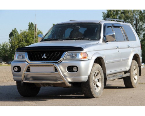 Кенгурятник WT022 (нерж) для Mitsubishi Pajero Sport 1996-2007