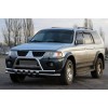 Передній захист ST015-2022WT (нерж) для Mitsubishi Pajero Sport 1996-2007