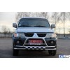Передній захист ST015-2022WT (нерж) для Mitsubishi Pajero Sport 1996-2007