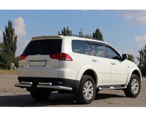 Задній захист AK003-Special (2 шт, нерж) для Mitsubishi Pajero Sport 2008-2015