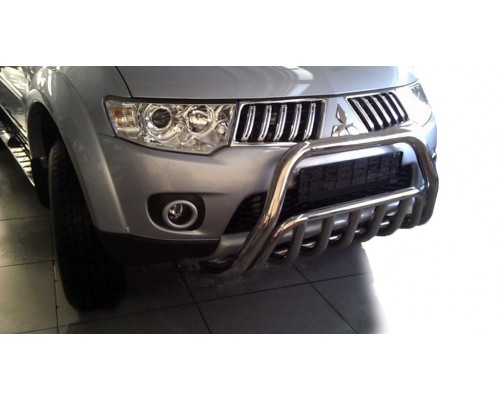 Передній захист WT002 (нерж.) для Mitsubishi Pajero Sport 2008-2015