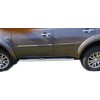 Боковые пороги Mevsim Grey (2 шт., алюминий) для Mitsubishi Pajero Sport 2008-2015 - 65107-11