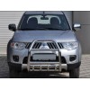 Передній захист QT007 (нерж.) для Mitsubishi Pajero Sport 2008-2015
