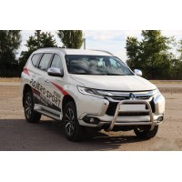 Кенгурятник WT022 (нерж) для Mitsubishi Pajero Sport 2015+