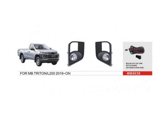 Противотуманки 2019-2023 (2 шт, галоген) для Mitsubishi Pajero Sport 2015+