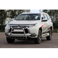 Кенгурятник WT008 (нерж) для Mitsubishi Pajero Sport 2015+