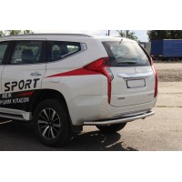 Задній захист AK005 (нерж) для Mitsubishi Pajero Sport 2015+