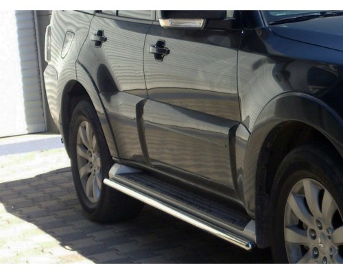Бічні труби під рідною (2 шт., нерж.) для Mitsubishi Pajero Wagon III
