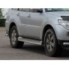 Бічні труби під рідною (2 шт., нерж.) для Mitsubishi Pajero Wagon III