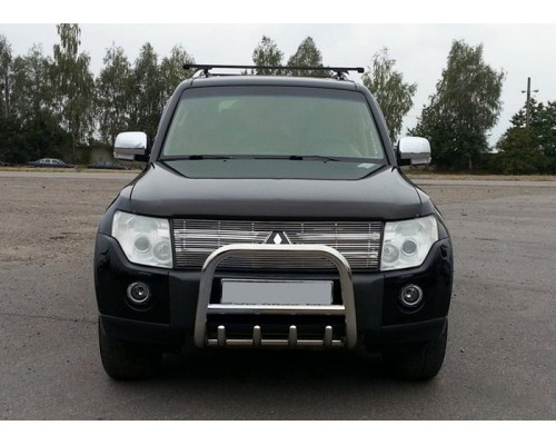 Кенгурятник QT006 (нерж.) 60 мм для Mitsubishi Pajero Wagon III