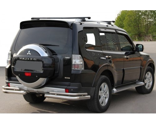 Задня дуга AK003 Double (нерж.) для Mitsubishi Pajero Wagon IV