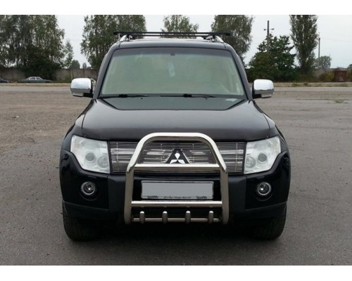 Кенгурятник QT007 (нерж.) для Mitsubishi Pajero Wagon IV