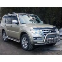 Передній захист ST015-13 (нерж.) для Mitsubishi Pajero Wagon IV