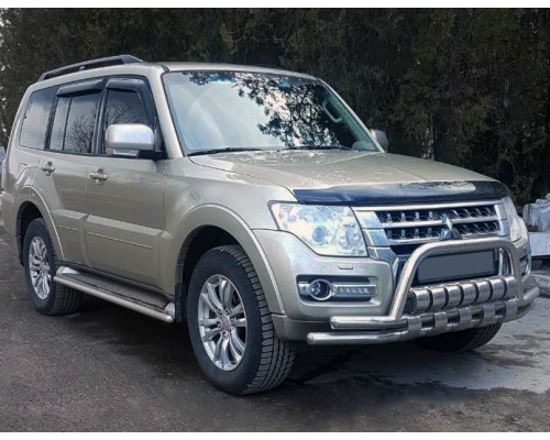 Передній захист ST015-13 (нерж.) для Mitsubishi Pajero Wagon IV