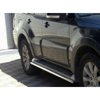 Бічні труби під рідною (2 шт., нерж.) для Mitsubishi Pajero Wagon IV