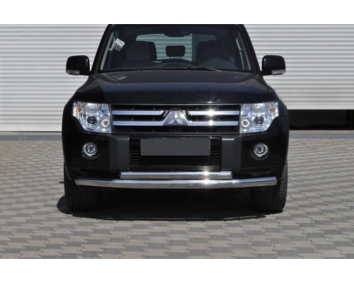 Передній захист ST014 (нерж.) 60/60 мм для Mitsubishi Pajero Wagon IV