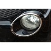 Накладки на передние фонари (2 шт, нерж) 2014-2021, OmsaLine - Итальянская нержавейка для Nissan Juke 2010-2019 - 54631-11