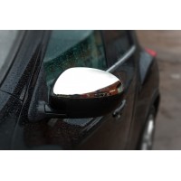 Накладки на зеркала, 2010-2014 Хром (2 шт, нерж.) OmsaLine - Итальянская нержавейка для Nissan Juke 2010-2019