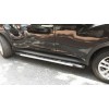 Боковые пороги Duru (2 шт., алюминий) для Nissan Juke 2010-2019 - 51075-11