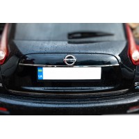 Хром планка над номером (нерж.) OmsaLine - Итальянская нержавейка для Nissan Juke 2010-2019