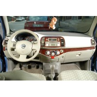 Накладки на панель Алюміній Nissan Micra K12 2003-2010