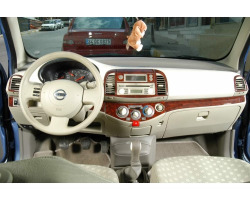 Накладки на панель Алюміній Nissan Micra K12 2003-2010