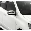 Накладки на зеркала (2 шт, нерж) OmsaLine - Итальянская нержавейка для Nissan Micra K13 2011-2016 - 56564-11