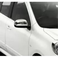 Накладки на зеркала (2 шт, нерж) OmsaLine - Итальянская нержавейка для Nissan Micra K13 2011-2016