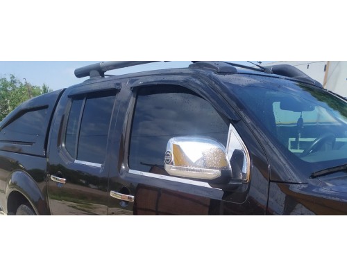 Накладки на зеркала (2 шт, пласт.) С повторителем поворота для Nissan Navara 2006-2015 - 53841-11