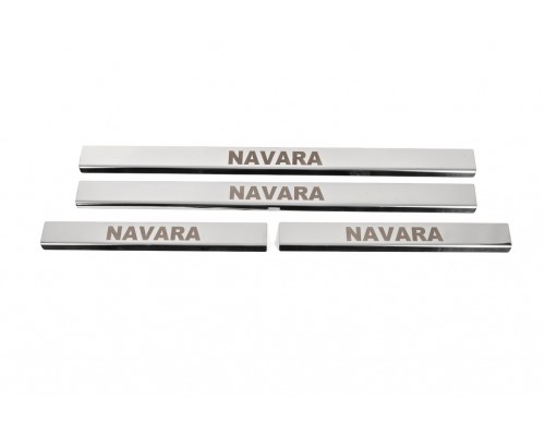Накладки на пороги (4 шт, нерж) для Nissan Navara 2006-2015 гг